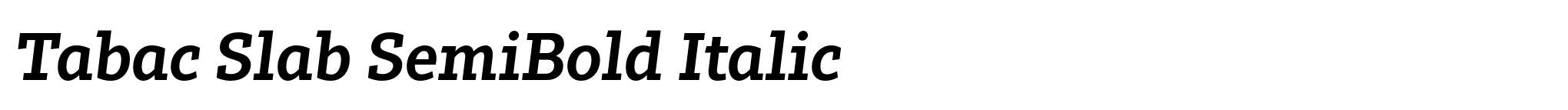 Tabac Slab SemiBold Italic image